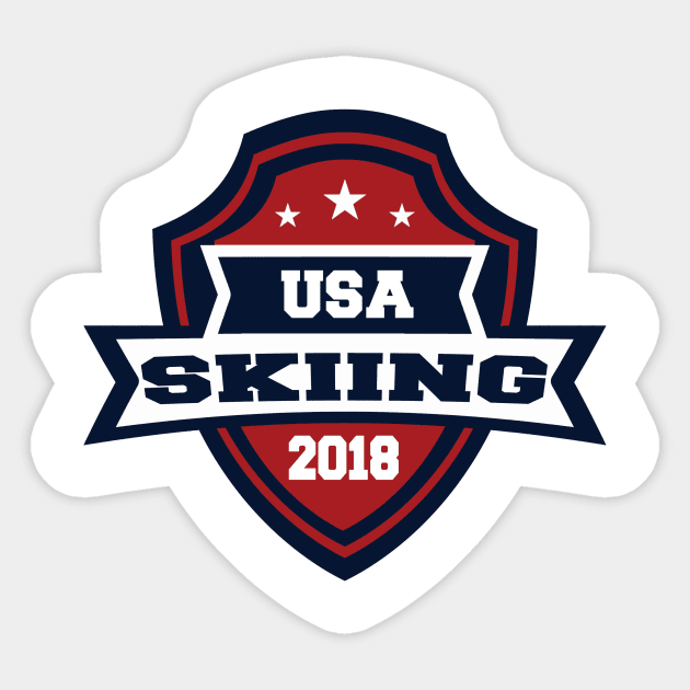 USA Skiing Pyeongchang 2018! Sticker by OffesniveLine